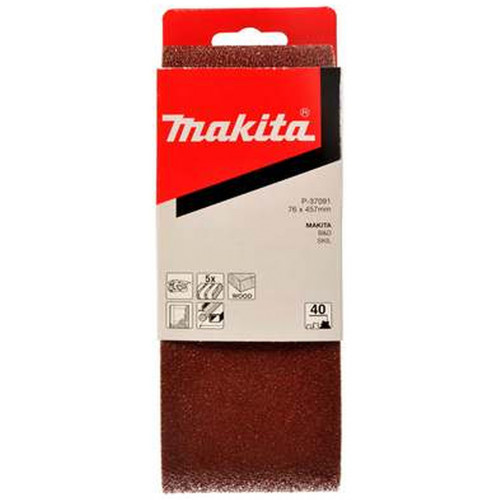 Makita P-37122 Bandes abrasives pour bois métal 457x76mm K100 5 Qté